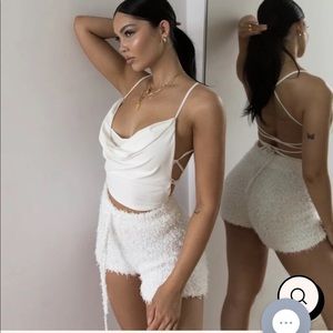 AYM Studio Row Drape Top with built in bra